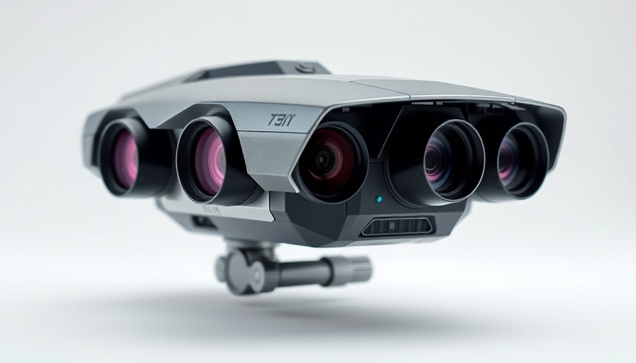 Multispectral precision agriculture camera with five lenses.