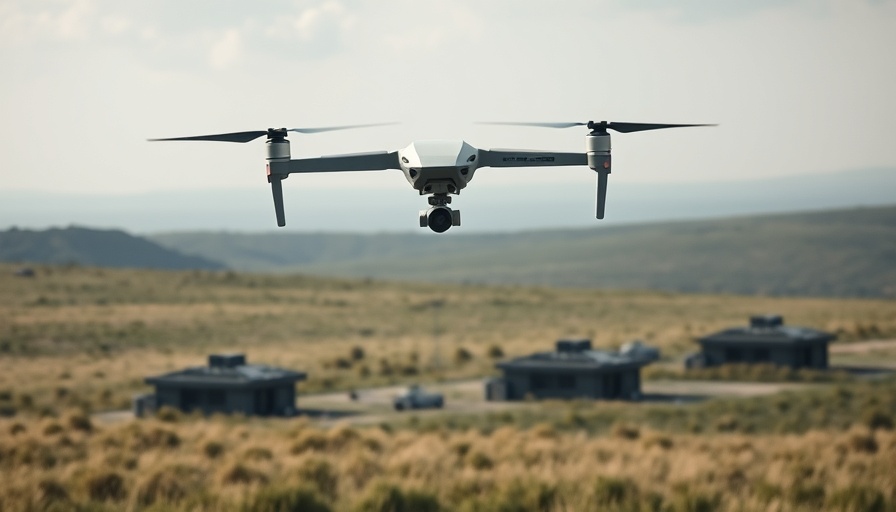 Counter-drone technology in Ukraine: UAV flying over military base