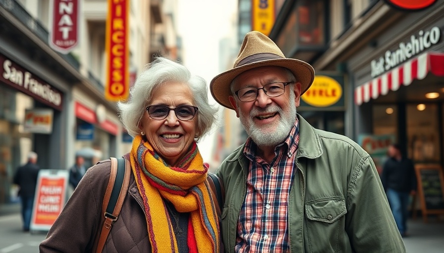 Elderly couple enjoying San Francisco street style photography.