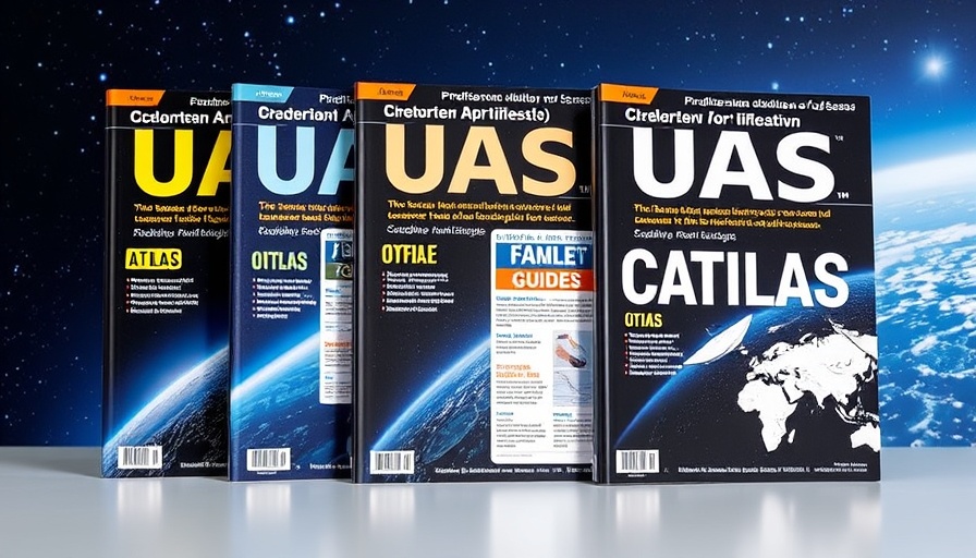 UAS publications for professionals with guide and atlas covers.