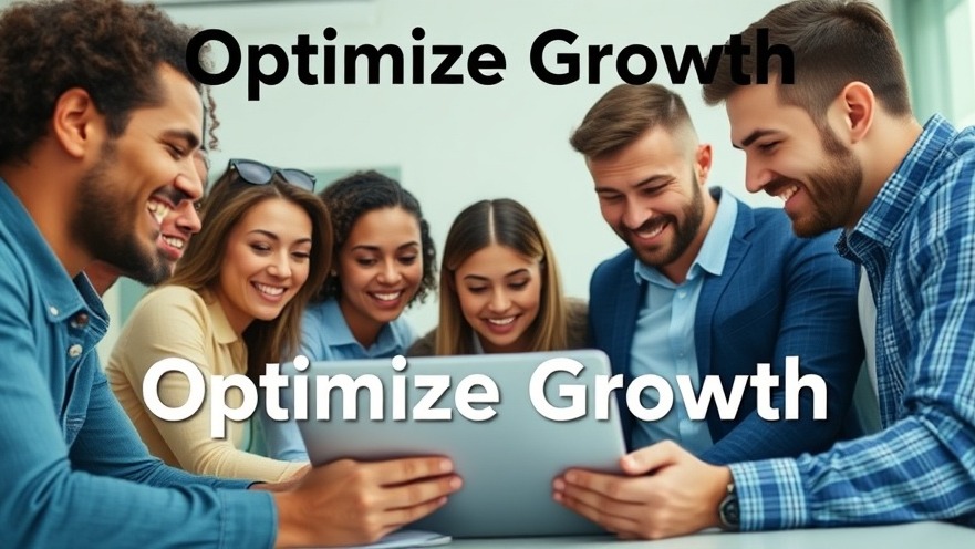 Diverse professionals collaborating on B2B funnels, analyzing growth data on a laptop.