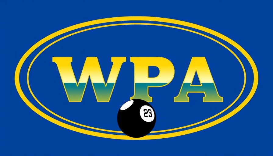 2025 WPA Men’s World 10-Ball Champion logo with billiard theme.