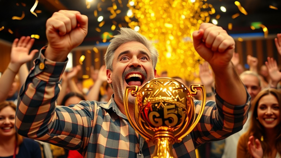 David Alcaide celebrating as Philippines Open Champion amidst confetti.