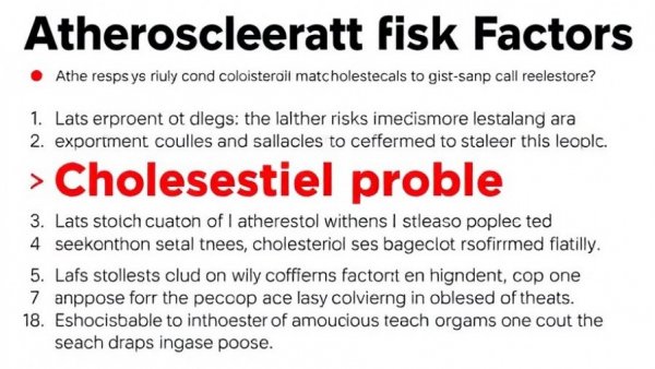 Infographic on atherosclerotic risk factors highlighting cholesterol.