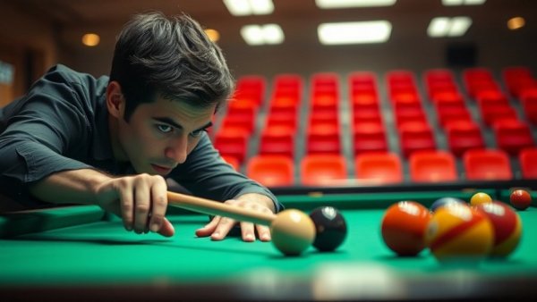Arseni Sevastyanov Bigfoot Challenge player in action at pool table.