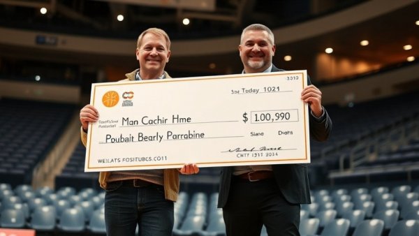 Champion Filler finishes the season strong, celebrating with a large check.