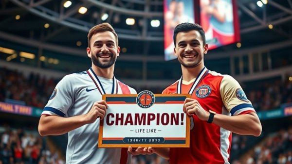 Two men celebrating victory at Turning Stone Classic