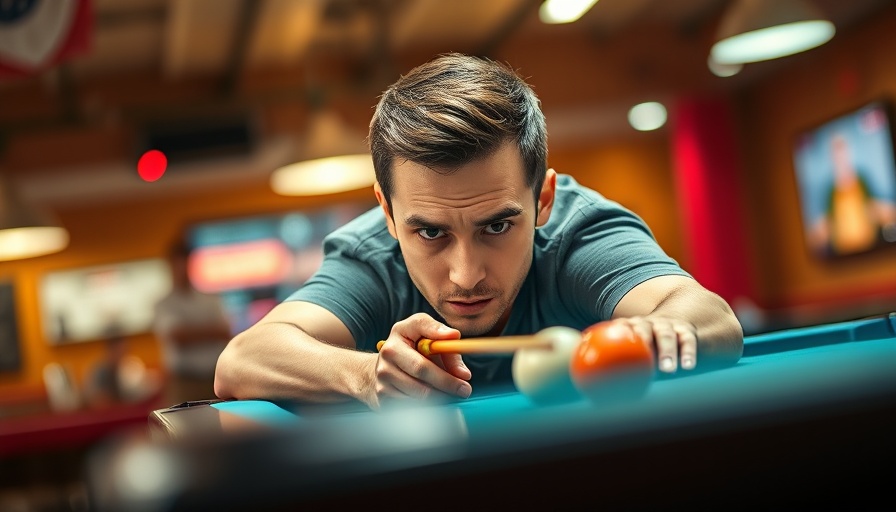 Focused player in US Open 8-Ball Championships final