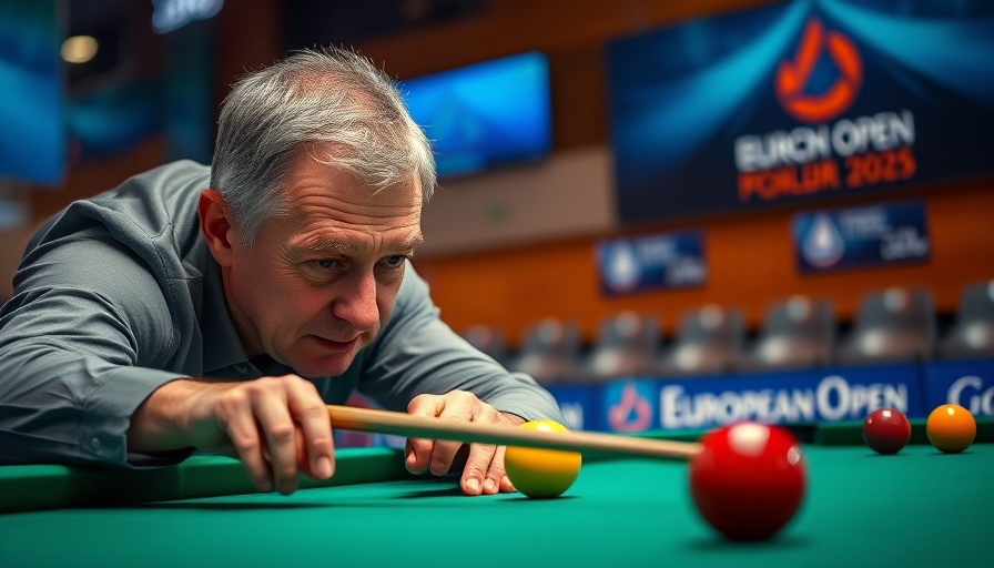 2025 European Open Pool Championship, player in action