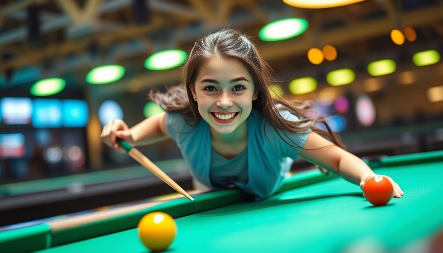 Young female demonstrating confidence at the 2025 World Pool Championship Upset.
