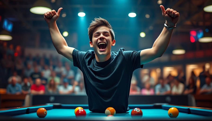 Florida Open Pool Championship Upsets: triumphant player celebrating win