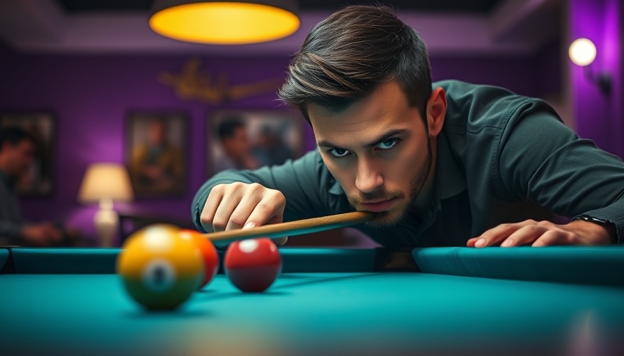 Van Boening vs Corteza match tonight; player aiming intently.