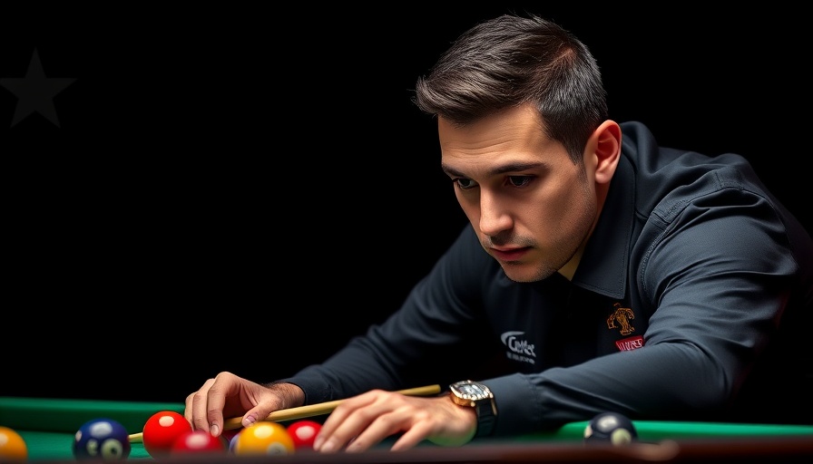 Cuetec Signs Jesus Atencio; billiards player in action, focused.