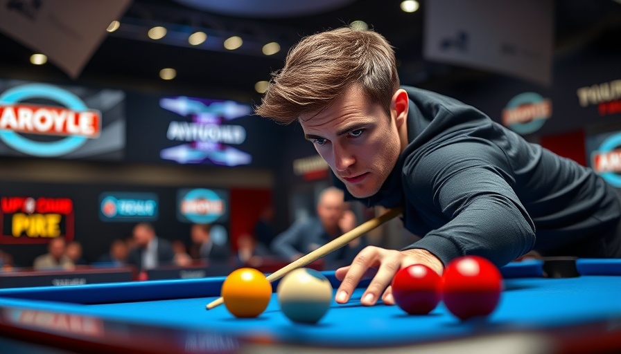 Professional pool player at 10 Ball event in Assen.