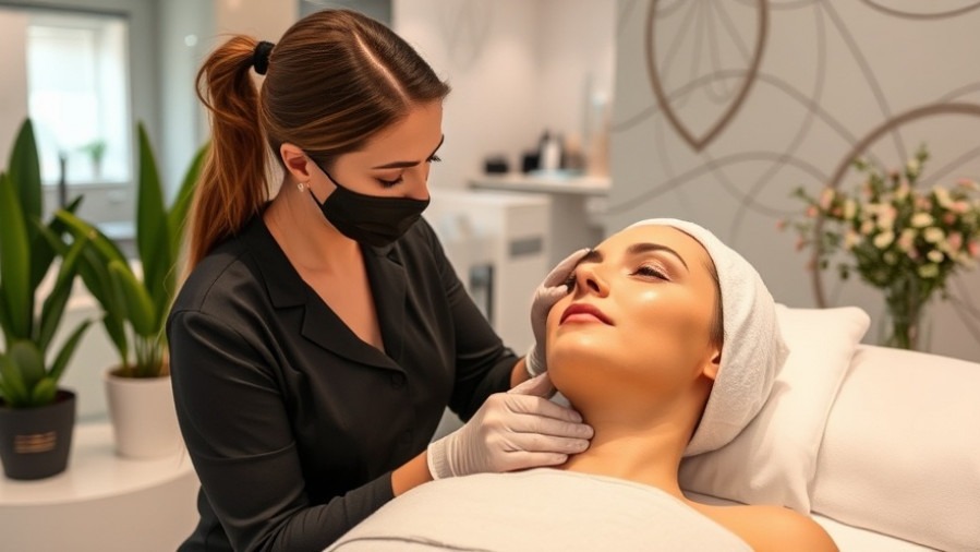 Consultation at a modern clinic for non-invasive aesthetic treatments.