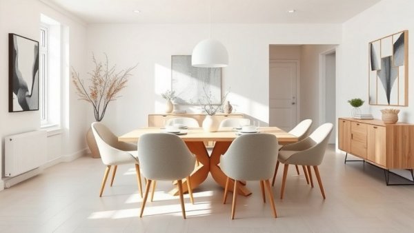 Cozy home design in a bright dining room with minimalist style.