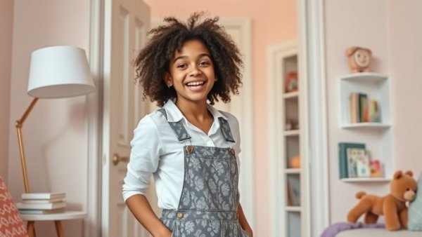 Girl's room makeover with new decor and joyful entry.