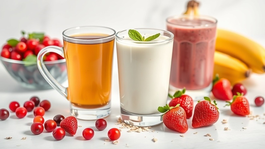 Sweet and Tart Cranberry Green Tea Smoothie