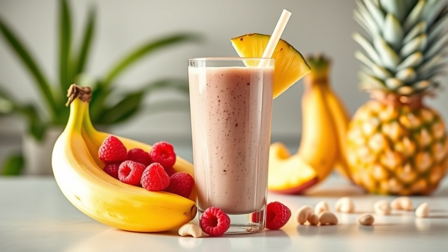 Raspberry Pineapple Cashew Smoothie