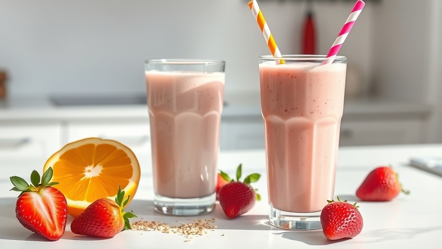 Strawberry Coconut Protein Smoothie