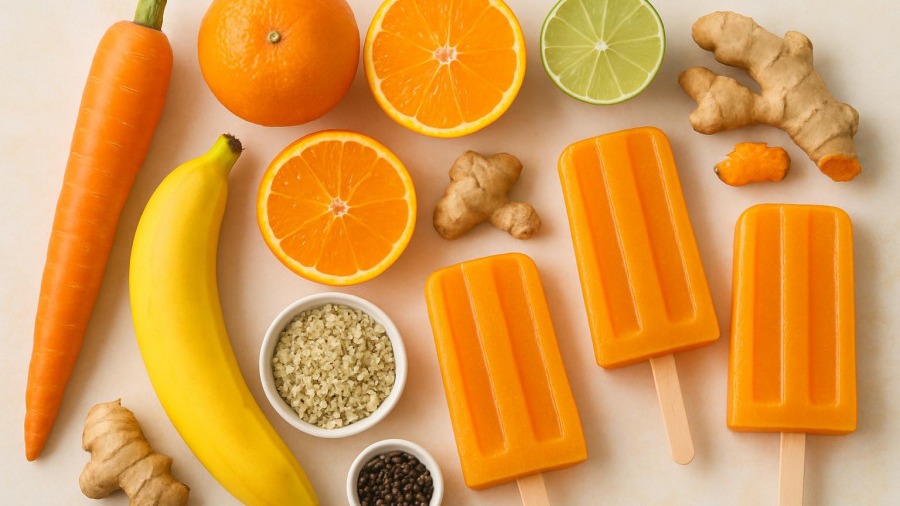 Low Calorie Orange Smoothie Makes Cool Popsicles