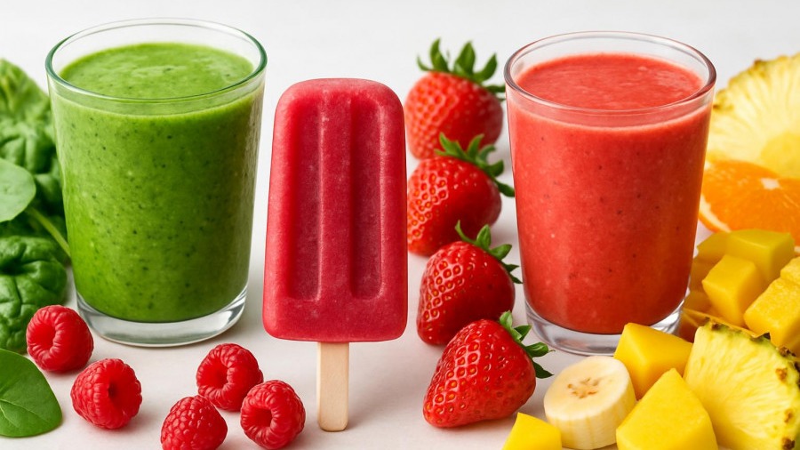 3 Fruit Smoothies OR Popsicle Flavors for a Cool Summer