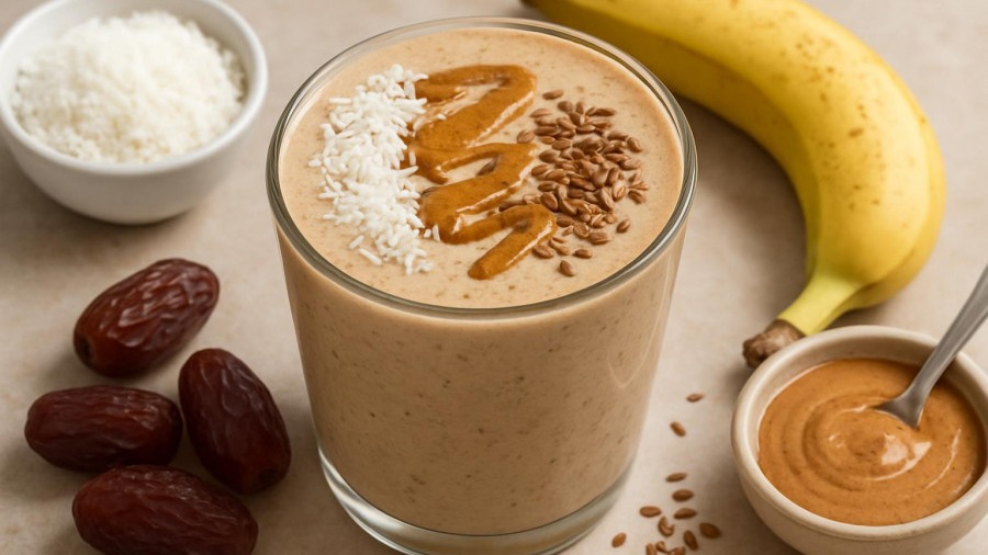 Coconut Banana Date Smoothie from 150 Calories