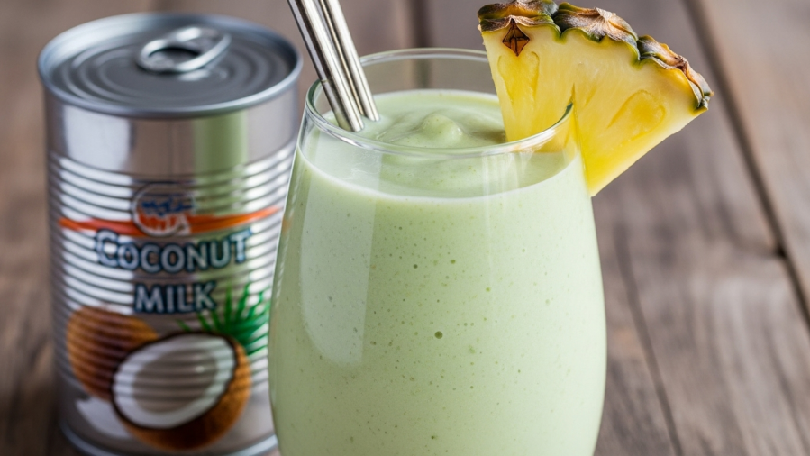 3-Ingredient Pina Colada Green Smoothie Meal