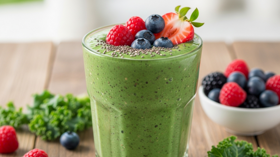 Vitamin-K-Boosting Kale Berry Smoothie