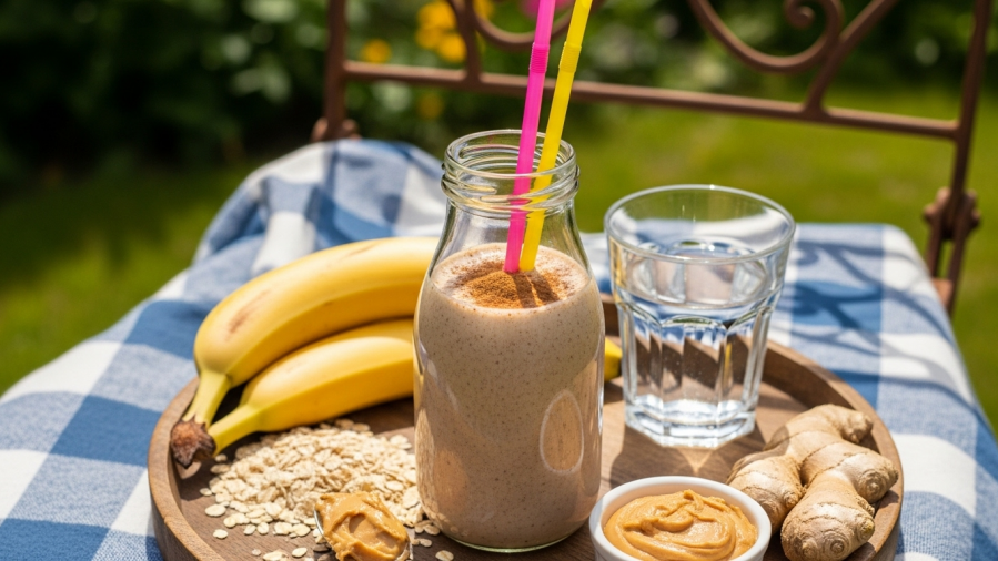 Banana Oat n Nut Milk Smoothie from 150 Calories