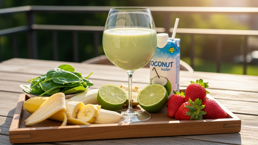 Alkalizing Spinach Lime Smoothie