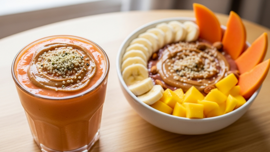 Tropical Summer Smoothie or Smoothie Bowl