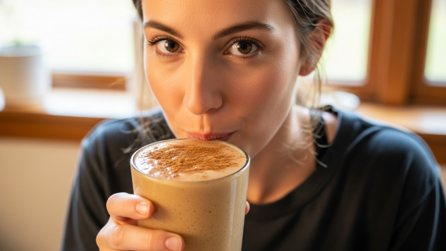 4-Ingredient Skinny Apple Pie Smoothie