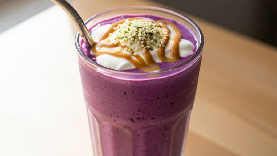 Weight Loss Program: Blueberry Protein Smoothie for 200 Calories