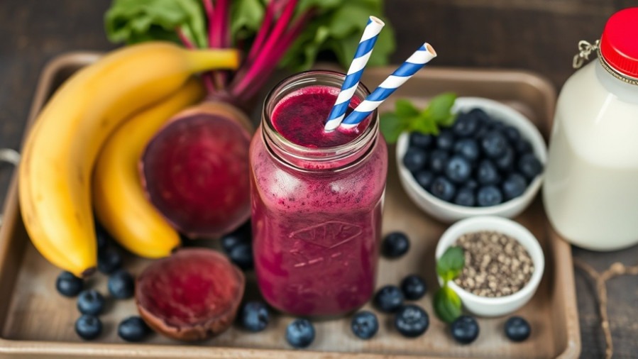 Energizing Blueberry Breakfast Smoothie for Under 250 Calories