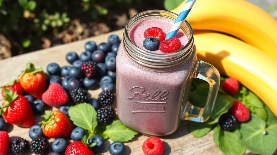 Mixed Berry Green Smoothie from 135 Calories