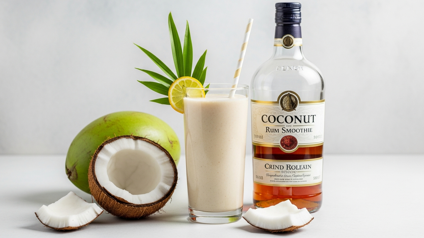 Coconut Rum Smoothie for a Long Summer Evening