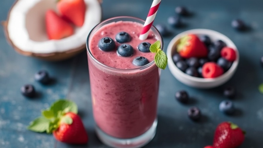 Coconut and Berries Smoothie