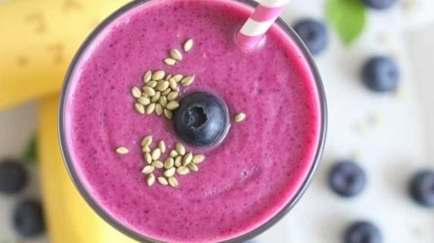 Blueberry Hemp Smoothie – Aids Digestion