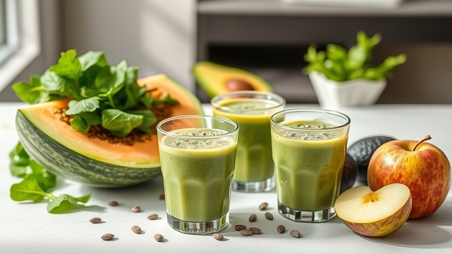 Refreshing Melon Green Smoothie from 99 Calories