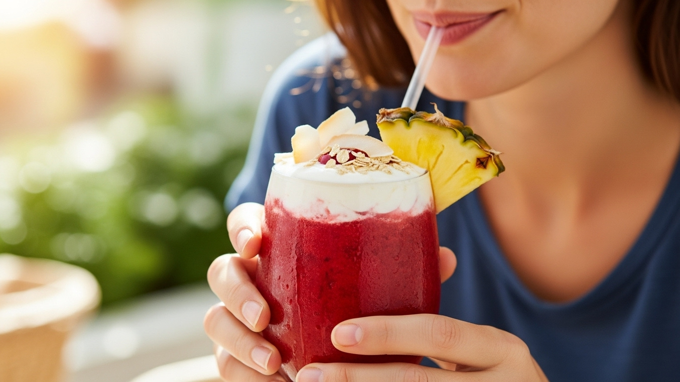 Sweet Cherry Coconut Smoothie for 125 Calories