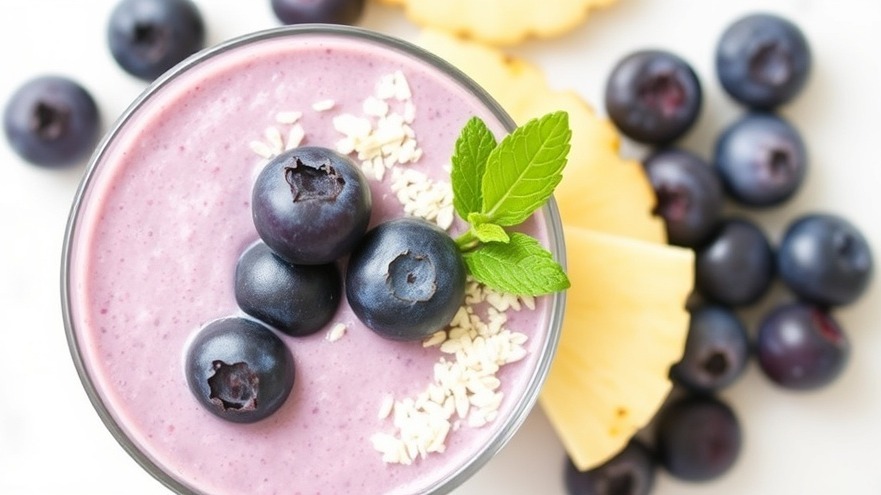Blueberry Pineapple Coconut Smoothie