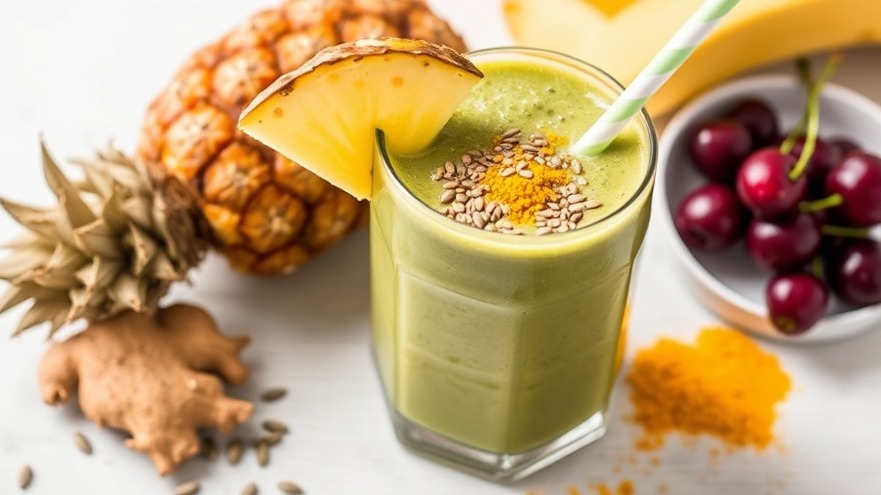 Pineapple Ginger Cherry Smoothie Helps Fight Inflammation