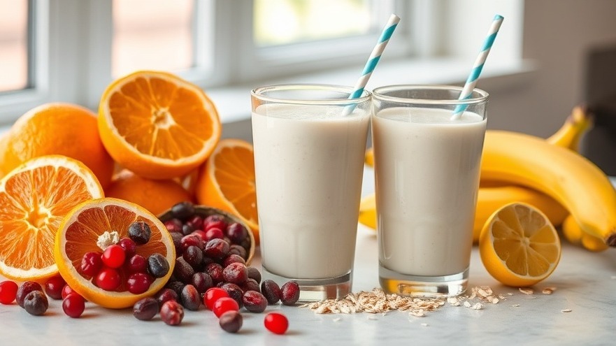 Orange Cranberry Coconut Smoothie from 145 Calories