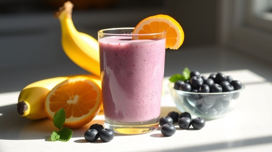 Russian Blueberry Smoothie with Orange Juice