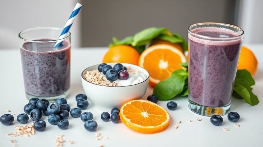 Blueberry Oat Power Green Smoothie