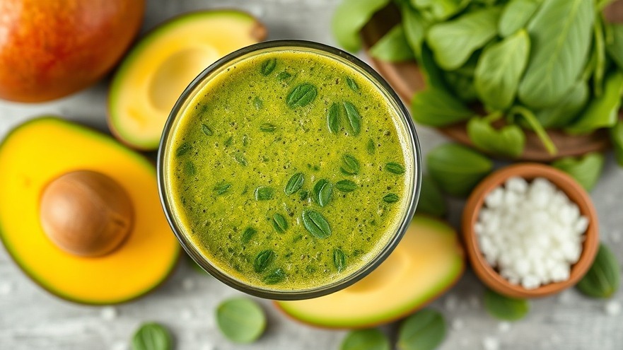 Mango Avocado Green Tea Smoothie