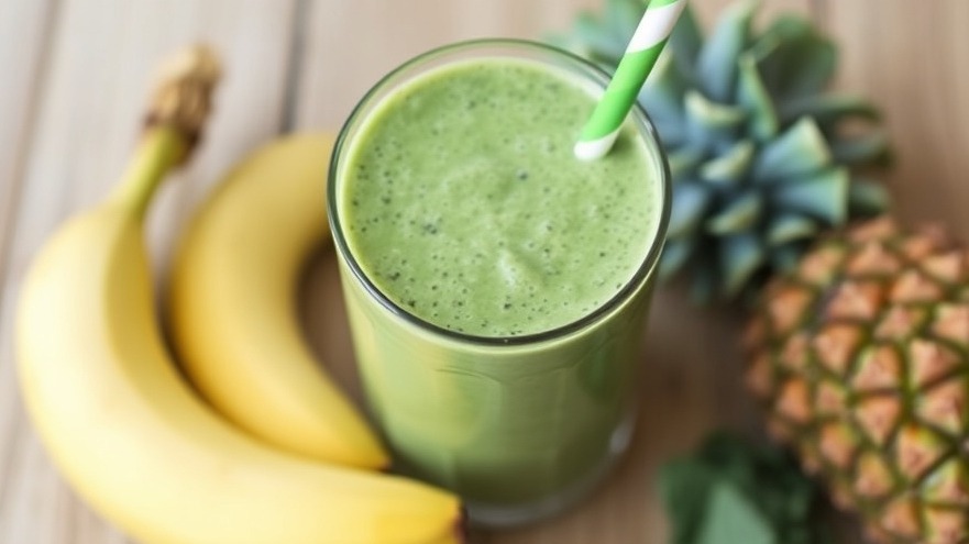 Kale, Pineapple & Almond Milk Smoothie