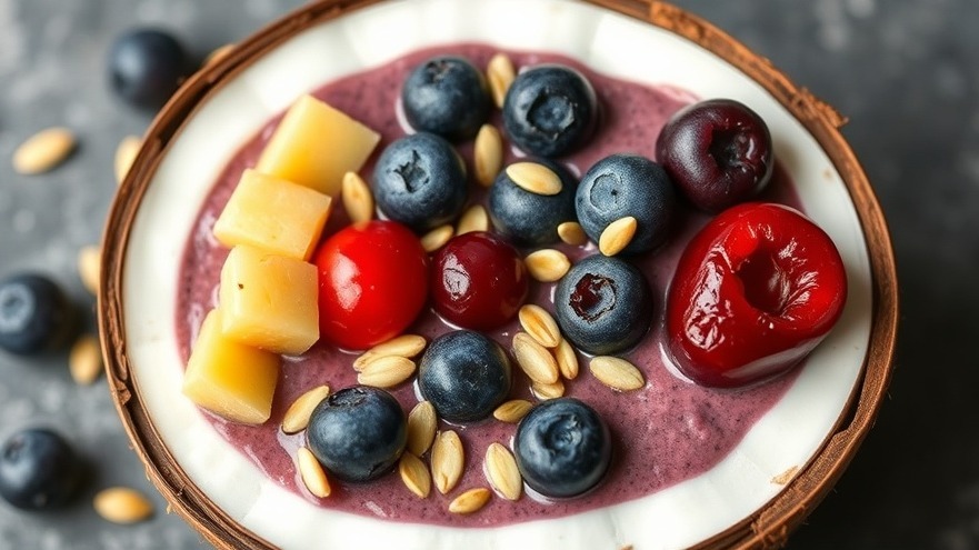 Summer Acai Smoothie Bowl with Big Cluster Toasted Buckwheat Granola!