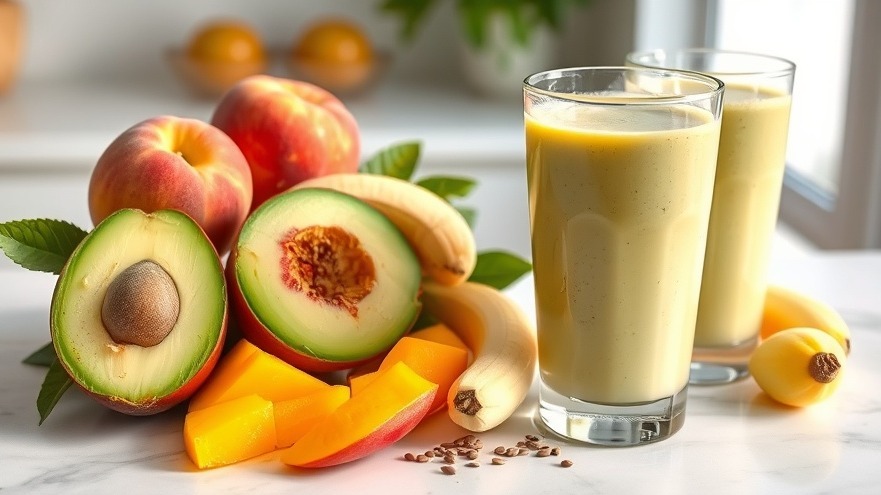 Peach Avocado Mango Smoothie